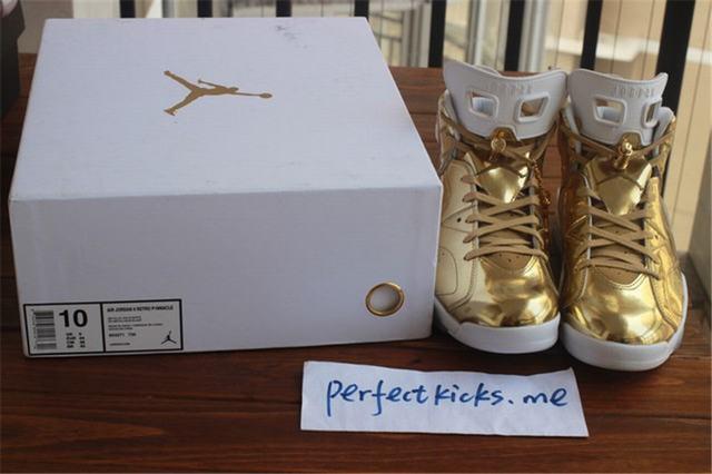 Authentic Air Jordan 6 Gold Pinnacle